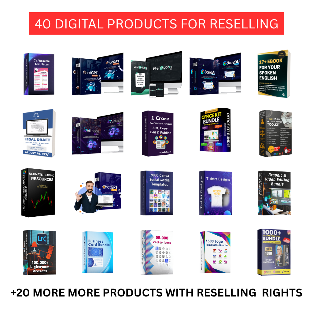 40 digital products for reselling